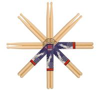 MUSO Premium Drum Sticks - Durable, High-Quality America Hickory Wood with Non-Slip Rubber Handle,Ideal for Drummers of All Levels, Perfect for Drums, Percussion and Practice - 5A, 7A, 5B (5B-4pack)