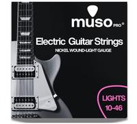 MUSO PRO Electric Guitar Strings - Nickel Wound, Regular Light Gauge 10-46 - Bright Tone, Smooth Bend Feel, Long-Lasting Performance & Stable Tuning for All Styles