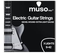 MUSO PRO Electric Guitar Strings - Nickel Wound, Super Light Gauge 9-42 - Bright Tone, Easy Bend Feel, Long-Lasting & Smooth Playability for Fast, Expressive Playing