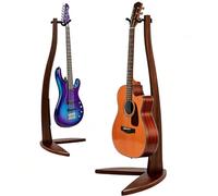 MUSO Siren-Shaped Solid Wood Bow Holder Guitar Bass Suspension Stand for Display and Storage, 106.7 cm Height, Scratch and Shock Resistant, Gradient Studios, Living Room