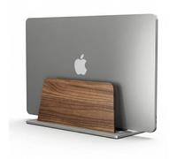 muso wood Laptop Stand Vertical Aluminium and Walnut Wood