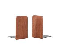 Muso Wood Sapele Wooden Bookends,Office Desktop Book End for Shelf,Book Stand