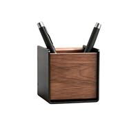 muso wood Walnut & Aluminum 1 Slot Pen Holder for Desktop