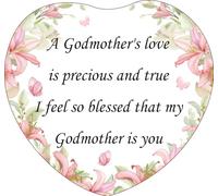 musoeica Godmother Gifts Leather Makeup Mirror, God Mothers Gifts, Will You Be My Godmother Birthday presents Valentine's Day Gift from Godchild Compact Travel Mirror