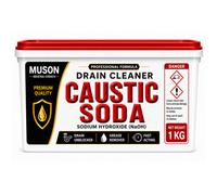 Muson Caustic Soda 1Kg Professional Drain Unblocker Heavy Duty Sink Pipe Toilet Bin Concrete Path Cleaner Degreaser Made In Uk