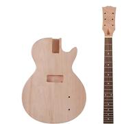 Musoo DIY Electric Guitar Kit, Single Cut LP Style, Unfinished Project Guitar Body with Neck