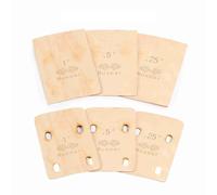 Muspor 3pcs Guitar Neck Shims Set, Solid Maple Guitar Neck Shims 0.25/0.5/1 Degree Solid Maple Wood Plate for Angle Adjustment, 63.5x98.43mm for Bass Repair