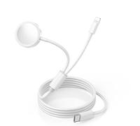 Muspyn 2-in-1 iWatch Charger Cable【MFi-Certified】 Magnetic Watch Charger + iPhon e Fast Charging Cable 2-in-1,Compatible with Watch Ultra/10/9/8/7/6/5/SE & iPhon e 14/13/12/AirPods（No charging plug）