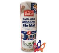 MusselBound® Adhesive Tile Mat with Spacers - Easy, Mess-Free Wall Tile Installation for Backsplashes, Shower Walls, and More (15 sq.ft. per Roll)