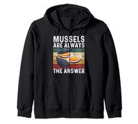 Mussels Are Always The Answer - Funny Mussels Zip Hoodie