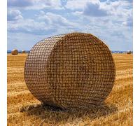Musselton 5x5 Ft Large Round Bale Hay Net, 1.5" Holes Sturdy Hay Net Slow Feed for Horses, Fits Round Bales 4x4-5x5 or Square Bales 3x3x8-4x4x8