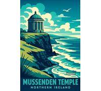 Mussenden Temple Against Dramatic Skies - A4 Travel City Poster Wall Art Home Decor Art Print Featuring Iconic Landmarks and Global Destinations for Interiors Inspired by Culture and Exploration