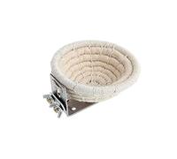 Must Have Cozy Abode For Parrots: Hand Woven Soft Rope Bird Shelter + Stainless Steel Standing Swing For A Warm Winter! (White, 13.5X13.5X8CM)