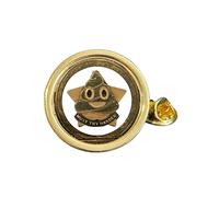 Must Try Harder Pooh Award Gold Plated Domed Lapel Pin Badge in Bag