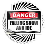 Must Water Decal - Danger Falling Snow and Ice Great Durable Sticker Easy Apply for Humor Decor(12X18CM)