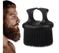 Mustache Beard Brush - Barber Grade Grooming Kit | Soft Bristle Styling Tool with Comfortable Finger Ring Grip for Men, Conditioning, Shaping & Taming Facial Hair, Travel Beard Care Accessory
