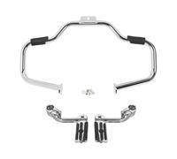 Mustache Engine Guard Crash Bar Footpegs For Softail Slim S FLSS Classic FLSTC Fatboy Motorcycle Accessories Side Guard Frame Crash Bar Bumper