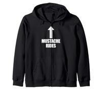 Mustache Rides Arrow Up Men's Mustache Ride Zip Hoodie
