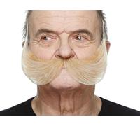 Mustaches Fake Mustache, Self Adhesive, Novelty, Fisherman's False Facial Hair, Blond Color