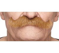 Mustaches Fake Mustache, Self Adhesive, Novelty, Rocking Grandpa's False Facial Hair, Costume Accessory for Adults, Chestnut Color