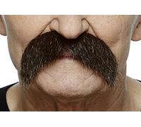 Mustaches Fake Mustache, Self Adhesive, Novelty, Walrus False Facial Hair, Brown Color