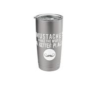 Mustaches Make The World A Better Place Moustache Dude Stainless Steel Insulated Tumbler