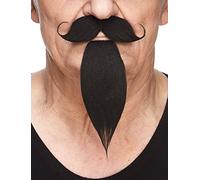 Mustaches Self Adhesive, Novelty, Napoleon III Imperial Fake Beard and Fake Mustache, Black Color