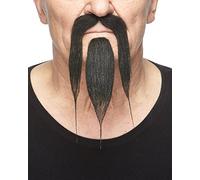 Mustaches Self Adhesive, Novelty, Shaolin Fake Beard and Fake Mustache, Black Color