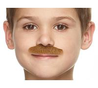 Mustaches Self Adhesive, Novelty, Small Policeman Fake Mustache, Chestnut Color