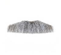 Mustaches Self Adhesive, Novelty, Small Policeman Fake Mustache, Gray with White Color