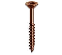 Mustad 1205400 Panel-Vit"Partially Threaded" Bronze Flat Head Screws, 4.5 x 45 mm, 500 Pieces