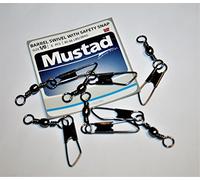 Mustad Barrel Swivels with Safety Snap: sz1/0