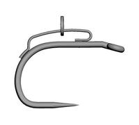 Mustad BBS Wide Gape Barbless Size 2 Hooks - Dark Grey