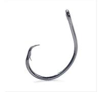 Mustad Classic 39944 Standard Wire Demon Perfect In Line Wide Gap Circle Hook | Saltwater Freshwater hooks for Tuna, Catfish, Bass and more, [Size 10/0, Pack of 50], Black Nickel