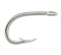 Mustad Classic O'Shaughnessy Live Bait Hook with 3 Extra Strong Point Bent In (Pack of 50), Nickel, Size 4/0