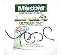 Mustad Demon Circle Hooks Fine 39951NP-BN size 4/0 Qty 5
