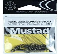 Mustad Diamond Eye Swivel Fishing Equipment (8 Pack), Size 4