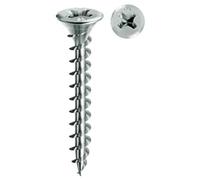 Mustad Framex Screws for PVC - Philips Reduced Countersunk Head - Diameter 4.3 x 25 mm - Box of 1000 - Chromiting - SP241A430250C8C