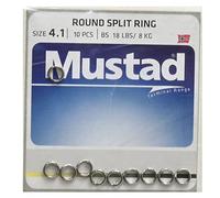 Mustad Round Split Ring Size 4.1mm / Leeda