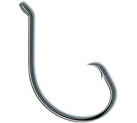 Mustad UltraPoint Demon Perfect In-Line Circle 1 Extra Fine Wire Up Eye Hook (Pack of 6), Black Nickel, 7/0