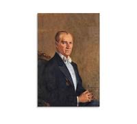 Mustafa Kemal Ataturk Portray Poster Wall Art Poster Scroll Canvas Painting Picture Living Room Decor Home 12x18inch(30x45cm)