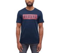 MUSTANG Austin Men's T-Shirt Regular Fit S-3XL White Black Cotton, Carbon 4135, M