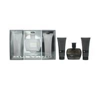 Mustang Black Gift Set 100ml EDT + 100ml Aftershave Balm + 100ml Body Wash