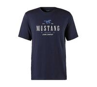 Mustang Crew Neck T-Shirt Blue