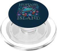 MUSTANG ISLAND TEXAS COLORFUL BLUE CRAB CUTE BEACH VACATION PopSockets PopGrip for MagSafe