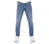 MUSTANG Jeans Men's Stretch Oregon Tapered Fit Jeans Trousers Denim Blue Grey Black 30 31 32 33 34 36 38 40, Light Blue Denim (1009374-583), 32 W/34 L