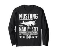 Mustang Long Range Fighter Supercharged V12 Merlin Engine Hi Long Sleeve T-Shirt