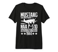 Mustang Long Range Fighter Supercharged V12 Merlin Engine Hi Premium T-Shirt