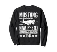 Mustang Long Range Fighter Supercharged V12 Merlin Engine Hi Sweatshirt