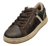 Mustang Low Sneaker Side Zip Mens Casual Trainers in Mocha - 9.5 UK